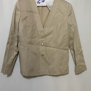 Talbots Tan Suit Structured Tailored Fit
